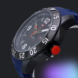  Shop Authentic Tommy Hilfiger Cole Black Dial Blue Rubber Strap Watch for Men - 1790984 - Luxxuri