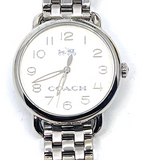 Coach Delancey Classic White Dial Silver Steel Strap Watch for Women - 14502260
