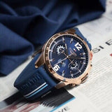  Shop Authentic Tommy Hilfiger Decker Multifunction Blue Dial Blue Rubber Strap Watch for Men - 1791474 - Luxxuri