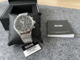  Shop Authentic Hugo Boss Companion Black Dial Silver Steel Strap Watch for Men - 1513652 - Luxxuri