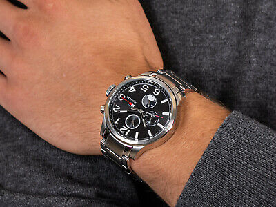  Shop Authentic Tommy Hilfiger Jackson Quartz Black Dial Silver Steel Strap Watch for Men - 1791243 - Luxxuri