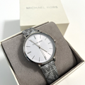Michael Kors Addyson Quartz White Dial Gray Leather Strap Watch for Women - MK2951