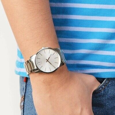  Shop Authentic Calvin Klein City Silver Dial Silver Steel Strap Watch for Men - K2G21126 - Luxxuri