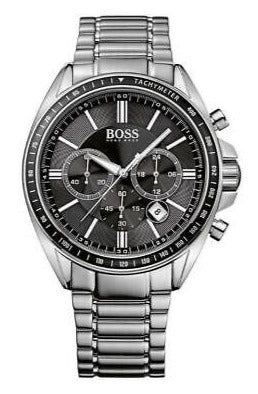  Shop Authentic Hugo Boss Chronograph Black Dial Silver Steel Strap Watch for Men - 151080 - Luxxuri