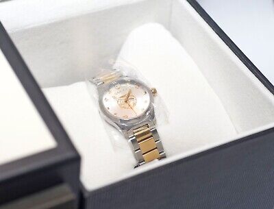  Shop Authentic Gucci G Timeless Quartz Silver Dial Two Tone Steel Strap Watch For Women - YA126596 - Luxxuri