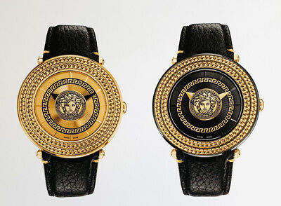  Shop Authentic Versace V Metal Icon Quartz Silver Dial Brown Leather Strap Watch For Men - VQL010015 - Luxxuri