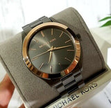  Shop Authentic Michael Kors Runway Quartz Grey Dial Grey Steel Strap Watch For Women - MK8576 - Luxxuri