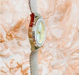  Shop Authentic Michael Kors Lennox Three-Hand Gold Dial Gold Mesh Bracelet Watch For Women - MK7335 - Luxxuri