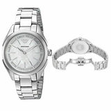  Shop Authentic Emporio Armani Valeria Quartz Mother of Pearl Dial Silver Steel Strap Watch For Women - AR11030 - Luxxuri