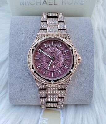  Shop Authentic Michael Kors Lennox Three Hand Crystals Rose Gold Dial Rose Gold Steel Strap Watch For Women - MK6992 - Luxxuri