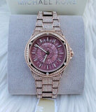  Shop Authentic Michael Kors Lennox Three Hand Crystals Rose Gold Dial Rose Gold Steel Strap Watch For Women - MK6992 - Luxxuri