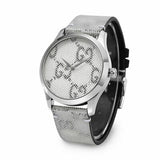  Shop Authentic Gucci G Timeless Quartz Grey Dial Grey Leather Strap Watch For Men - YA1264058 - Luxxuri