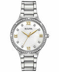  Shop Authentic Bulova Crystal Collection Mother of Pearl Dial Silver Steel Strap Watch for Women - 96L263 - Luxxuri