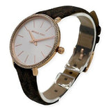  Shop Authentic Michael Kors Pyper Quartz Silver Dial Brown Leather Strap Watch for Women - MK1036 - Luxxuri