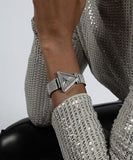  Shop Authentic Guess Fame Quartz Crystals Silver Dial Silver Steel Strap Watch For Women - GW0644L1 - Luxxuri
