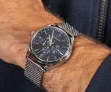  Shop Authentic Tommy Hilfiger Oliver Quartz Blue Dial Silver Mesh Bracelet Watch for Men - 1791302 - Luxxuri