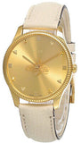  Shop Authentic Gucci G Timeless Quartz Gold Dial Beige Leather Strap Watch For Women - YA1264180 - Luxxuri
