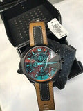  Shop Authentic Diesel Mega Chief Quartz Black Dial Two Tone Leather Strap Watch For Men - DZ4305 - Luxxuri