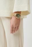  Shop Authentic Michael Kors Bradshaw Chronograph Green Dial Gold Steel Strap Watch For Women - MK7257 - Luxxuri