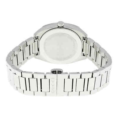  Shop Authentic Gucci G Frame Quartz Diamonds Silver Dial Silver Steel Strap Watch For Women - YA142504 - Luxxuri