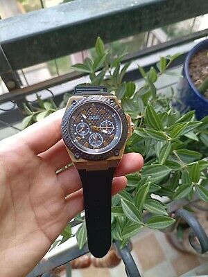  Shop Authentic Guess Legacy Black Dial Black Rubber Strap Watch for Men - W1049G5 - Luxxuri