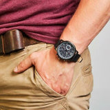  Shop Authentic Tommy Hilfiger London Chronograph Black Dial Black Steel Strap Watch for Men - 1791529 - Luxxuri