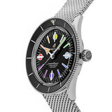  Shop Authentic Breitling Superocean Heritage '57 Black Dial Silver Mesh Bracelet Watch for Men - A103701A1B1A1 - Luxxuri