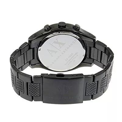  Shop Authentic Armani Exchange Chronograph Black Dial Black Steel Strap Watch For Men - AX1605 - Luxxuri