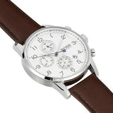  Shop Authentic Hugo Boss Navigator White Dial Brown Leather Strap Watch for Men - 1513495 - Luxxuri