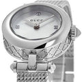  Shop Authentic Gucci Diamantissima Diamonds Mother of Pearl Dial Silver Mesh Bracelet Watch for Women - YA141512 - Luxxuri