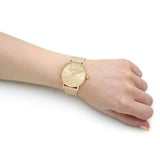  Shop Authentic Armani Exchange Lola Analog Gold Dial Gold Mesh Strap Watch For Women - AX5536 - Luxxuri