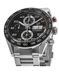  Shop Authentic Tag Heuer Carrera Chronograph Black Dial Silver Steel Strap Watch for Men - CBN2A1AA.BA0643 - Luxxuri