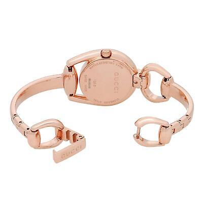  Shop Authentic Gucci Horsebit Collection Diamonds Mother of Pearl Dial Rose Gold Steel Strap Watch For Women - YA139508 - Luxxuri