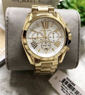  Shop Authentic Michael Kors Bradshaw Chronograph White Dial Gold Steel Strap Watch For Women - MK6266 - Luxxuri
