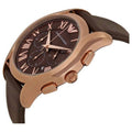  Shop Authentic Emporio Armani Chronograph Brown Dial Brown Leather Strap Watch For Men - AR1701 - Luxxuri