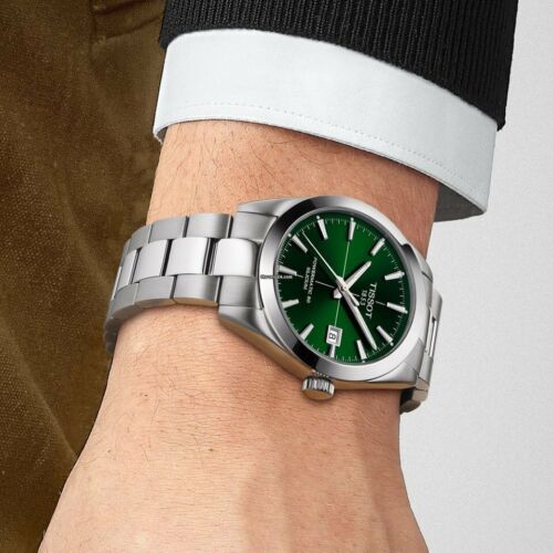  Shop Authentic Tissot Gentleman Powermatic 80 Silicium Green Dial Silver Steel Strap Watch For Men - T127.407.11.091.01 - Luxxuri
