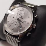  Shop Authentic Hugo Boss Navigator Grey Dial Grey Mesh Bracelet Watch for Men - 1513674 - Luxxuri