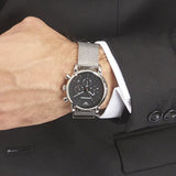  Shop Authentic Emporio Armani Luigi Chronograph Black Dial Silver Mesh Bracelet Watch For Men - AR1811 - Luxxuri