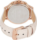  Shop Authentic Tommy Hilfiger Carly Cream Dial Cream Leather Strap Watch for Women -1781789 - Luxxuri