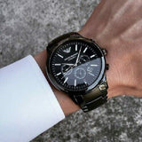  Shop Authentic Emporio Armani Ceramica Chronograph Black Dial Black Steel Strap Watch For Men - AR1451 - Luxxuri