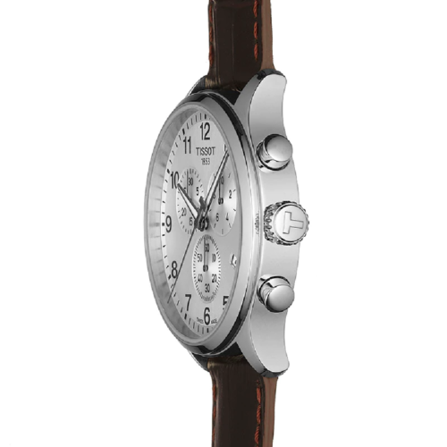  Shop Authentic Tissot T Sport Chrono XL Classic Silver Dial Brown Leather Strap Watch For Men - T116.617.16.037.00 - Luxxuri
