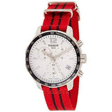  Shop Authentic Tissot Quickster Chronograph NBA Chicago Bulls White Dial Red NATO Strap Watch For Men - T095.417.17.037.04 - Luxxuri
