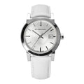  Shop Authentic Burberry The City White Dial White Leather Strap Watch for Women - BU9128 - Luxxuri