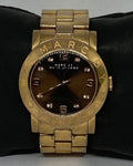  Shop Authentic Marc Jacobs Amy Brown Dial Rose Gold Steel Strap Watch for Women - MBM3167 - Luxxuri