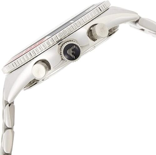  Shop Authentic Emporio Armani Chronograph Black Dial Silver Stainless Steel Watch For Men - AR5855 - Luxxuri