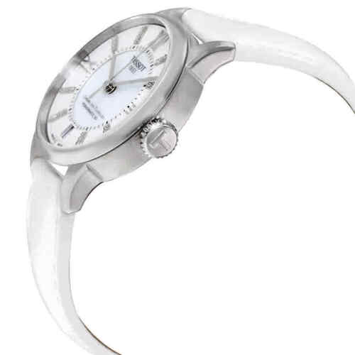  Shop Authentic Tissot Chemin Des Tourelles Powermatic 80 Lady White Dial White Leather Strap Watch For Women - T099.207.16.116.00 - Luxxuri