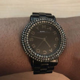  Shop Authentic Marc Jacobs Marci Black Dial Black Steel Dial Strap Watch for Women - MBM3193 - Luxxuri