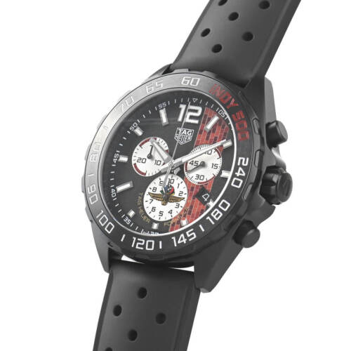  Shop Authentic Tag Heuer Formula 1 Indy 500 Limited Edition Chronograph Black Dial Black Rubber Strap Watch for Men - CAZ101AD.FT8024 - Luxxuri