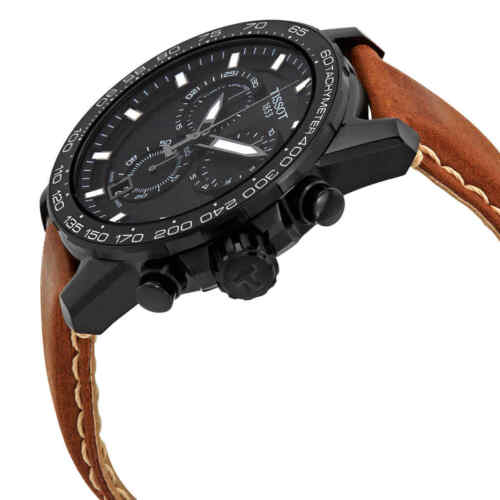 Shop Authentic Tissot Supersport Chrono Black Dial Brown Leather Strap Watch for Men - T125.617.36.051.01 - Luxxuri
