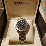  Shop Authentic Tag Heuer Aquaracer Automatic Black Dial Silver Steel Strap Watch for Men - WAY2110.BA0928 - Luxxuri
